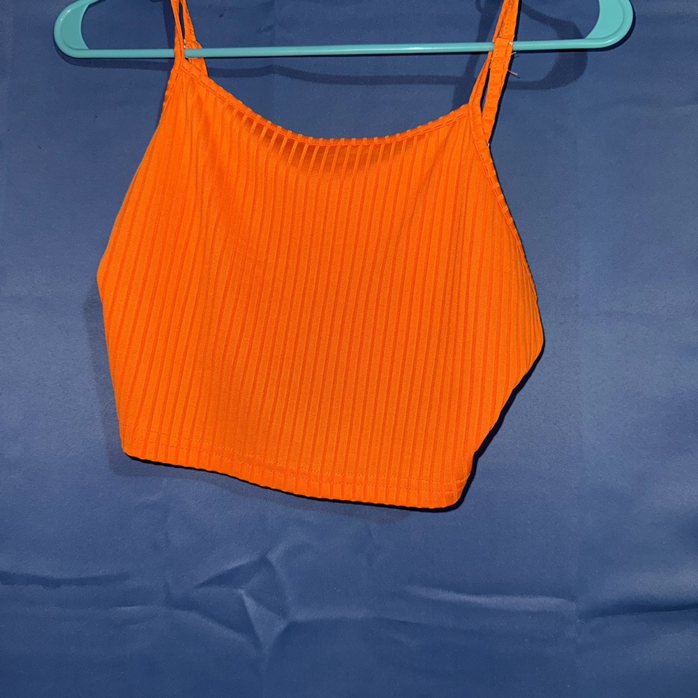 Orange Sleeveless Vest with Tank - Picture 6 of 8